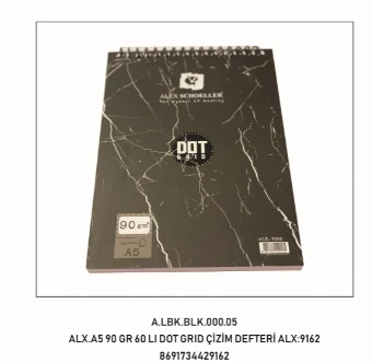 Alex Schoeller Dot Grid Noktali Defter A5 90 gr 60 yp ürün görseli 1