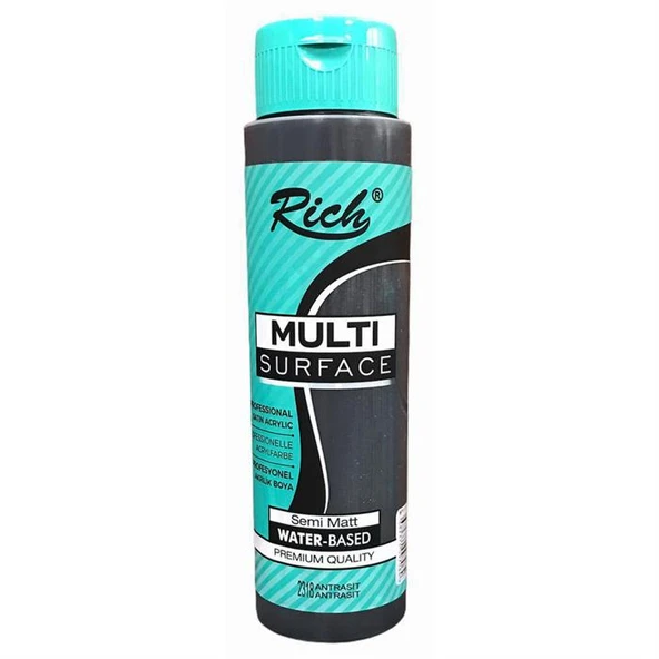 Rich Multi Surface Akrilik Boya 500 ml 2318 Antrasit ürün görseli 1