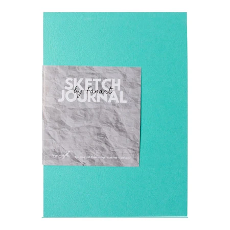 Fanart Sketch Journal A5 Ivory Kagit Turkuaz Kapak 110gr 60yp ürün görseli 1