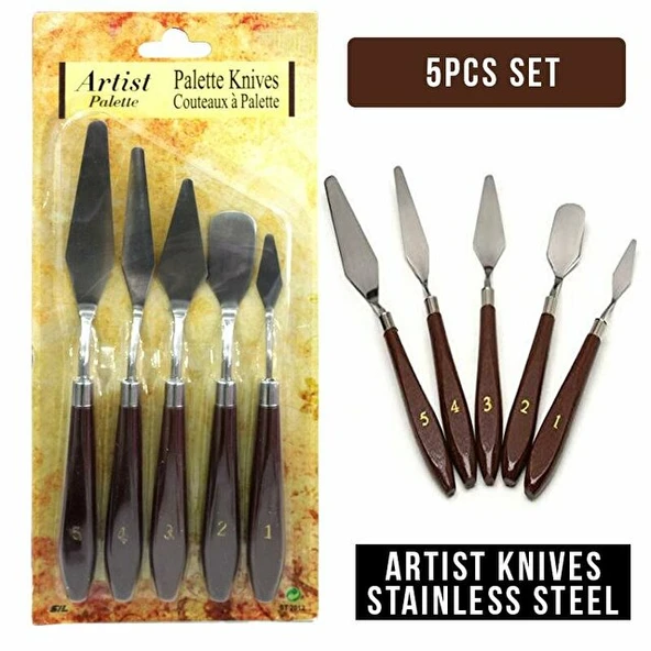 Rich 5 Li Metal Spatul Set 01342 ürün görseli 1