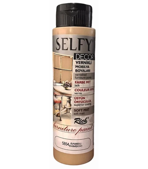 Rich Selfy Decor Vernikli Mobilya Boyasi 500 cc Bambu ürün görseli 1