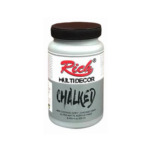 Rich Multi Decor Chalked Boya 250 Ml Chicago Gray 4602 - Resim 2