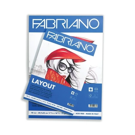 Fabriano Layout Pürüzsüz ve Geçirimsiz Marker Blok 75 gr. A3 70 yaprak ürün görseli 1