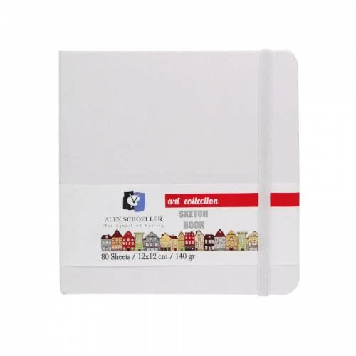 Alex Schoeller Art Collection Sketch Book Eskiz Defteri Beyaz 140 g 12x12 cm 80 Yaprak ürün görseli 1
