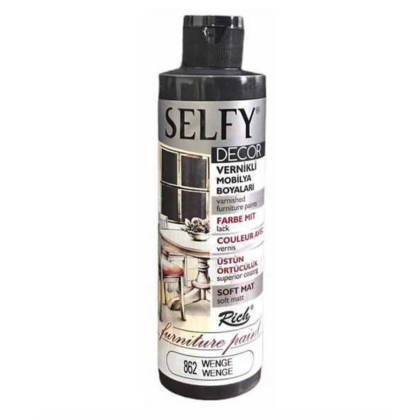 Rich Selfy Decor Vernikli Mobilya Boyasi 240 cc Wenge ürün görseli 1