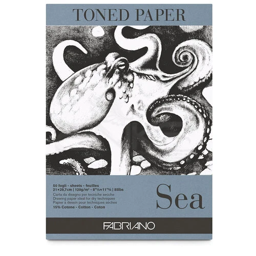 Fabriano Toned Paper Sea Deniz Rengi Eskiz Blok A4 120 g 50 Yaprak ürün görseli 1
