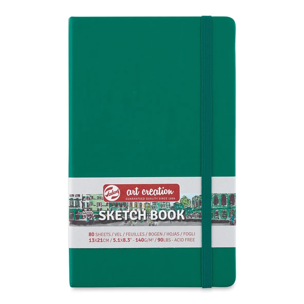 Talens Art Creation Sketch Book Eskiz Defteri 80 Yaprak 140 g 13x21 cm Orman Yesili ürün görseli 1