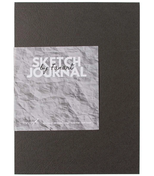 Fanart Sketch Journal A5 Ivory Kagit Gri Kapak 110gr 60yp ürün görseli 1