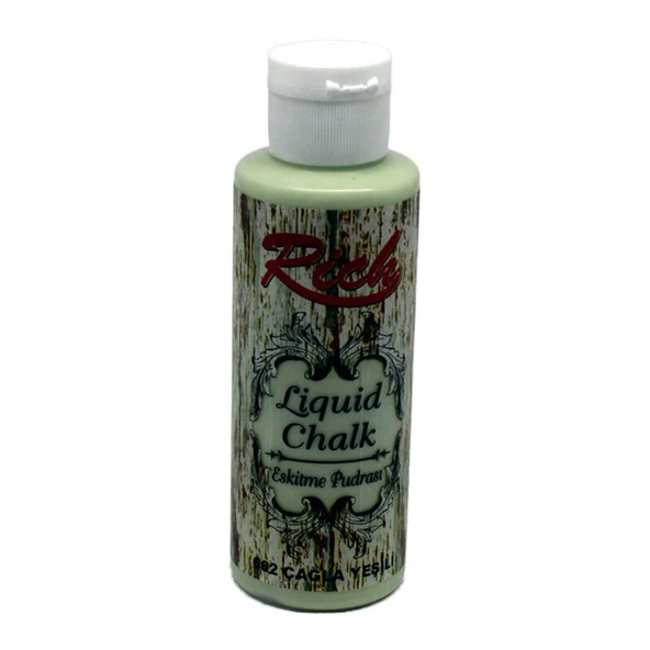 Rich Eskitme Pudrasi 120cc No:662 Çagla Yesili (Liquid Chalk- Küf efekti verir) ürün görseli 1