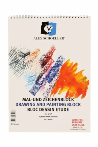 Alex Schoeller 165 gr. Dokulu Resim Defteri 25x35 cm. 15 Sayfa ürün görseli 1