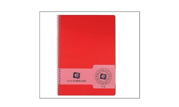 Alex Schoeller PP Kapak Spiralli Defter 70 gr A5 60 yp Kareli ürün görseli 1