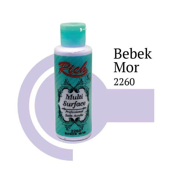 Rich Multi Surface Akrilik Boya 120ml 2260 Bebek Mor ürün görseli 1