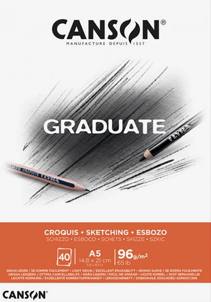 Canson Graduate Eskiz Blok 96 g A5 40 Yaprak ürün görseli 1