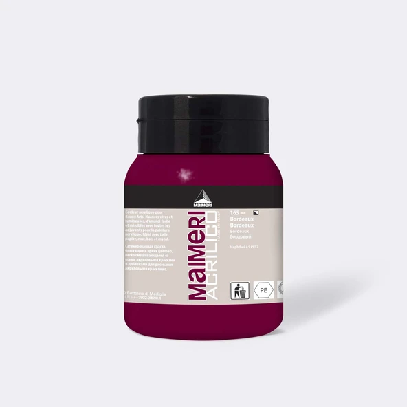 Maimeri Acrilico Akrilik Boya 500ml No: 165 Bordeaux ürün görseli 1