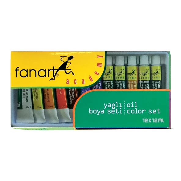 Fanart Academy Yagli Boya Seti 12X12 Ml ürün görseli 1