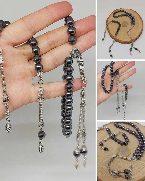 Hematit Taşı 33lük Ve Zaza (Sallamalık) Tesbih Seti 8mm (55862) ürün görseli 1