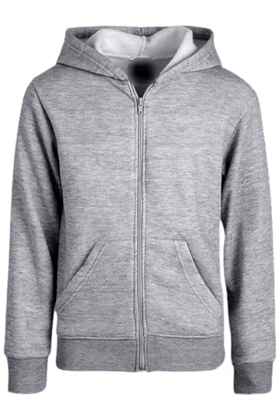 Çocuk Unisex Pamuklu Kapüşonlu Fermuarlı Sweatshirt ürün görseli 1