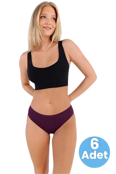 Kadın Pamuklu Penye Süprem Kumaş Bikini Külot Kadın Bikini Külot 6 Adet ürün görseli 1