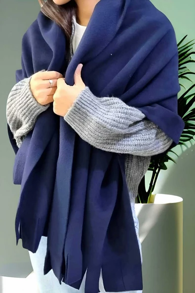 Kadın Kışlık Püsküllü Polar Şal  70 x 185 ürün görseli 1