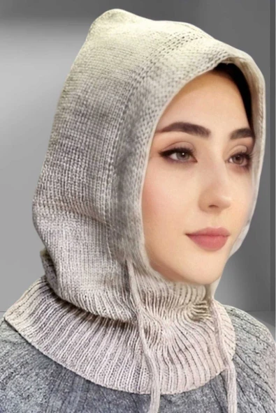 Balaclava Fitilli Triko Örgü Bere Başlık - Resim 6
