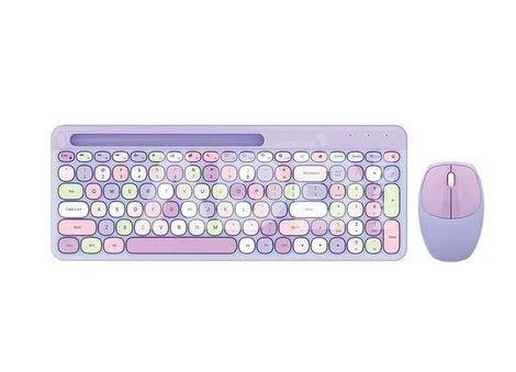 Microcase Mofii 666 2.4g Kablosuz Mor Renkli Klavye ve Mouse ürün görseli 1