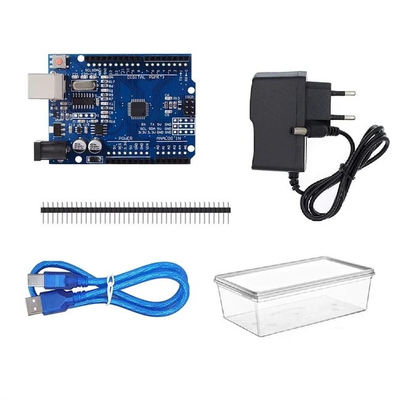 Arduino Uno R3 SMD Klon ve 12V 500mA Güç Adaptörü ürün görseli 1