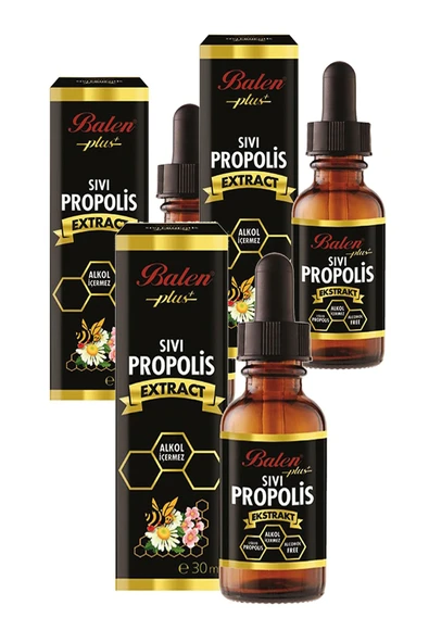 3 Adet Sıvı Propolis Ekstraktı Su Bazlı Damla 30ml X 3 ürün görseli 1