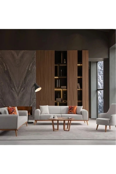 Ak sofa Odessa Koltuk Takımı Bej Renk 3+3+1 ürün görseli 1
