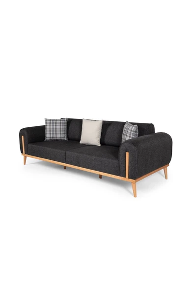 Ak sofa Leon Koltuk Takımı Antrasit 3+3+1 - Resim 6