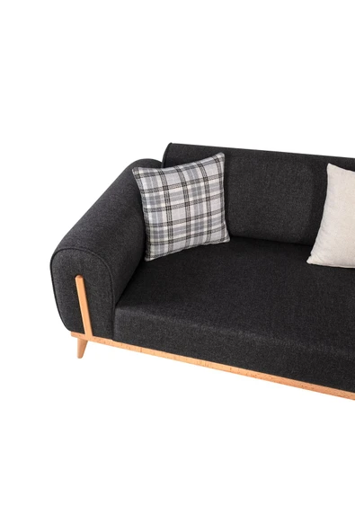 Ak sofa Leon Antrasit 3+1 Koltuk Takımı - Resim 4