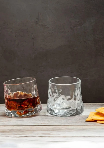Stone 2li Karıştırıcı Kokteyl Bardağı - Meşrubat Bardak Takımı - Dönme Mekanizmalı- 160 ML ürün görseli 1
