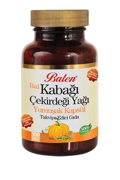 Bal Kabağı Çekirdeği Yağı 100 Kapsül X 1380 Mg Kabak Çekirdeği Yağı Kapsülü ürün görseli 1