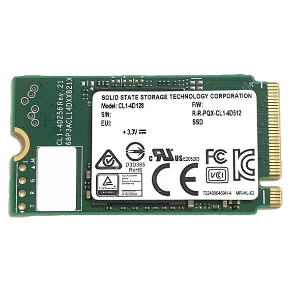 SSSTC CL1-4D128 2000/1100MB/s 128GB Gen3x4 22x42 M.2 NVMe SSD ürün görseli 1
