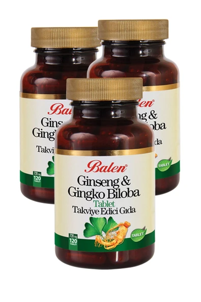 Ginseng & Ginkgo Biloba 720 Mg 120 Tablet X 3 Adet ürün görseli 1