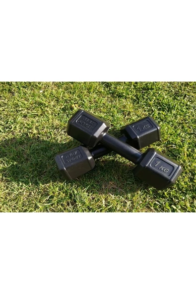 AYAZ SPORT Siyah Plastik Dambıl Seti 1 Kg 2 Adet ürün görseli 1