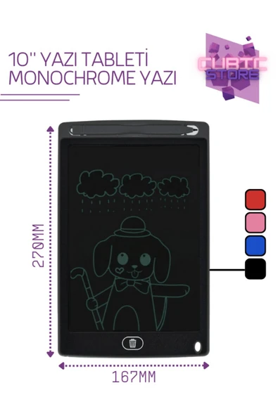 CUBİC STORE Grafik Digital Çocuk Yazı Tahtası Çizim Tableti Lcd 10 Inc ürün görseli 1