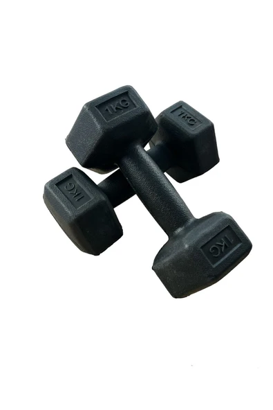 CKSPOR 1 kg X 2 Adet Köşeli Plastik Dambıl Ağırlık Seti CKS137 ürün görseli 1