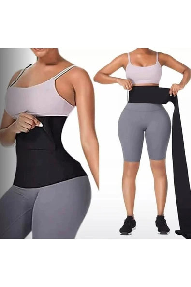 MAGAZARED Waist Trainer Inceltici Zayıflatıcı Kum Saati 4m Sarma Bel Korsesi ürün görseli 1