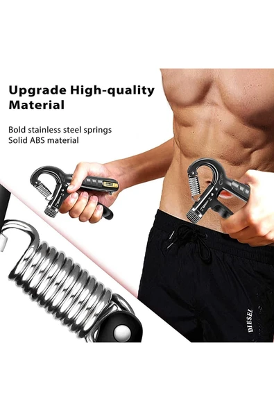 ULTİO SPOR Orijinal Sayaçlı El Yayı 60 kg - 5 kg Ayarlanabilir 1 Adet El Yayı Bilek Kas Güçlendirici ürün görseli 1