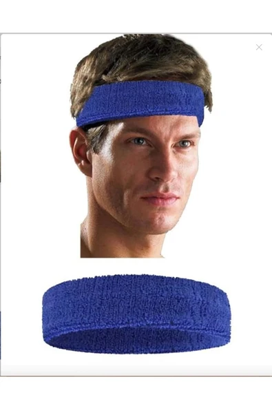 PEKİAL Ckspor Unisex Havlu Ter Bandı Kafa Bandı Tenis Saç Bandı Headband Mavi ürün görseli 1