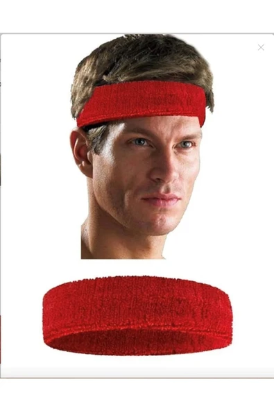 MONARK Unisex Havlu Ter Bandı Kafa Bandı Tenis Saç Bandı Headband Kırmızı ürün görseli 1