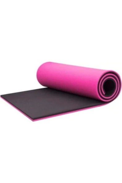 ALTUN 16 mm Çift Taraflı Pembe - Siyah Pilates Matı Minderi 180  X 60 X 1,6 cm ürün görseli 1