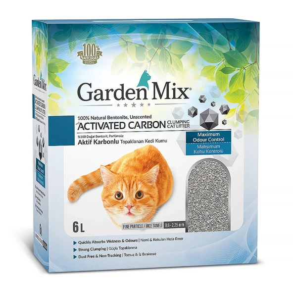 Gardenmix Bentonit Aktif Karbonlu Kedi Kumu 6 Lt ürün görseli 1