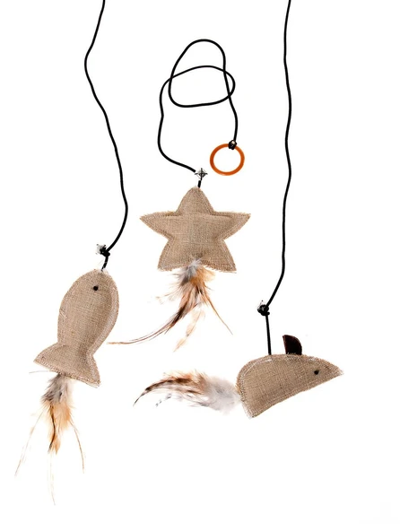 Karlıe Tüylü Ve İpli Kedi Oyuncağı 10 Cm ürün görseli 1