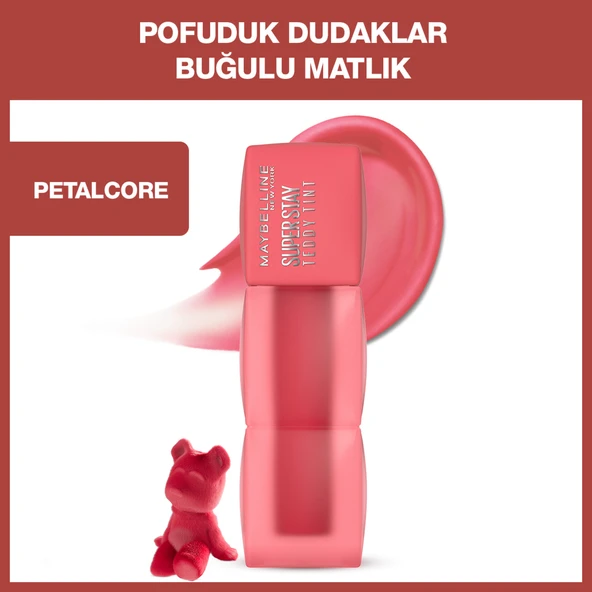 Maybelline New York Super Stay Teddy Tint Uzun Süre Kalıcı Likit Mat Tint 40 Petalcore ürün görseli 1