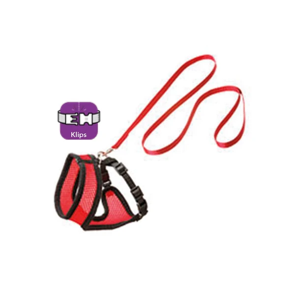 Karlıe Kedi Göğüs Tasma 38cm Kırmızı-siyah ürün görseli 1