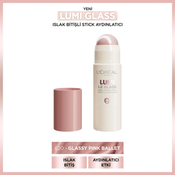 L'Oréal Paris Lumi Glass Islak Bitişli Stick Aydınlatıcı - 620 Glassy Pink Ballet ürün görseli 1