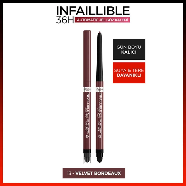 L'Oréal Paris Infaillible Göz Kalemi - 13 Velvet Bordeaux ürün görseli 1