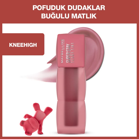 Maybelline New York Super Stay Teddy Tint Uzun Süre Kalıcı Likit Mat Tint 55 Knee High ürün görseli 1