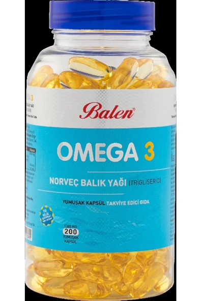 Omega 3 Norveç Balık Yağı Yumuşak Kapsül 1380 Mg*200 ürün görseli 1